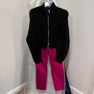 Divided Black Crop Cardigan